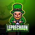 Leprechaun mascot esport logo design Royalty Free Stock Photo
