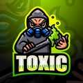 Toxic mascot esport logo design