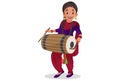 Vector graphic illustration of Punjabi girl Royalty Free Stock Photo