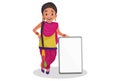 Vector graphic illustration of Punjabi girl Royalty Free Stock Photo