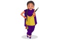 Vector graphic illustration of Punjabi girl Royalty Free Stock Photo