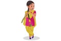 Vector graphic illustration of Punjabi girl Royalty Free Stock Photo