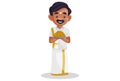 Vector Graphic Illustration of Tamil Man Royalty Free Stock Photo