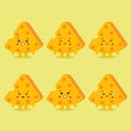 Cute Cheese with Various Expression