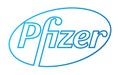 Pfizer Vector Logo - Latest Blue Color - American pharmaceutical corporation that research and development vaccines and medical