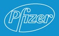 Pfizer Vector Logo - Latest Blue Color - American pharmaceutical corporation that research and development vaccines and medical