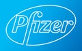 Pfizer Vector Logo - Latest Blue Color - American pharmaceutical corporation that research and development vaccines and medical