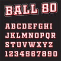 Vector alphabet letters A to z with a sport theme suitable for bold font needs and are often used in the sports field