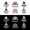 Set of Spartan Fitness And Gym Logo Vector