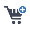 Add cart icon. vector graphics Royalty Free Stock Photo