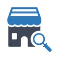 Search shop store icon. vector graphics