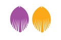 Feather Earring Designs Vector Illustration Royalty Free Stock Photo