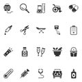 Medical equipment icon set - Grey Series Royalty Free Stock Photo