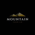 Premium mountain logo design illustration vector template