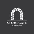 Creative gate logo design vector template.retro gate symbol