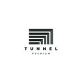 Tunnel logo design illustration  template Royalty Free Stock Photo