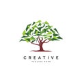 Creative tree logo design illustration  template Royalty Free Stock Photo