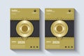Annual Report Design Layout Professional & Creative Golden Color Royalty Free Stock Photo