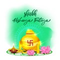 Vector illustration concept of Shubh Akshaya Tritiya greeting.