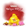 Vector illustration concept of Shubh Akshaya Tritiya greeting.