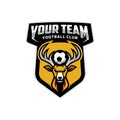 Deer mascot for a football team logo.