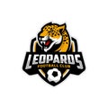 Leopards mascot for a football team logo. Royalty Free Stock Photo