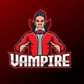 Vampire esport logo mascot design.