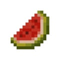 Pixel art of Watermelon Slice. Royalty Free Stock Photo