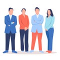 Business multinational team vector illustration