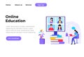 Modern flat design concept Illustration of Online Education Landing page