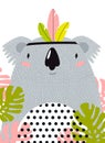 Print. Poster. cartoon koala.