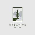 Tree logo design symbol  vector template Royalty Free Stock Photo