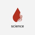 Blood and dna logo symbol design vector template Royalty Free Stock Photo