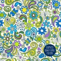 Seamless hippie Boho floral pattern for backgrounds, fabrics, print design.