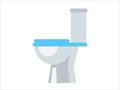 White ceramic toilet. Modern toilet in flat style. Vector illustration