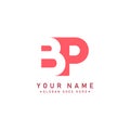 BP Initial Letter Logo - Minimal Vector Logo Royalty Free Stock Photo