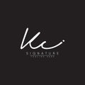 Initial Letters KC Logo - Handwritten Signature Logo