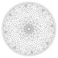 Black and white mandala vector isolated on white Royalty Free Stock Photo