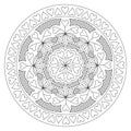Black and white mandala vector Royalty Free Stock Photo