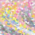 Abstract color mosaic illustration piece in the form of triangular crystals