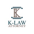 KL lettering attorney pillar KL law simbol design exclusive inspiration