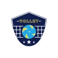 Volley sport logo design vector