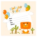 Print. Vector invitation for a birthday party.