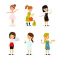 Print. Vector set of female professions.