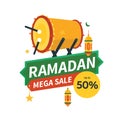 Ramadan mega sale banner. islamic sale banner