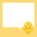 Cute Lemon with Speech Bubbles