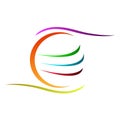 Logo world Icon with abstract colors. Royalty Free Stock Photo