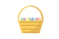 Vector Illustration of Easter Egg Basket Royalty Free Stock Photo