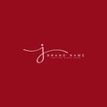 J Letter Signature Logo - Handwritten Vector Logo