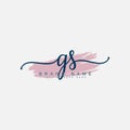 Initial Letter GS Logo - Hand Drawn Signature Logo